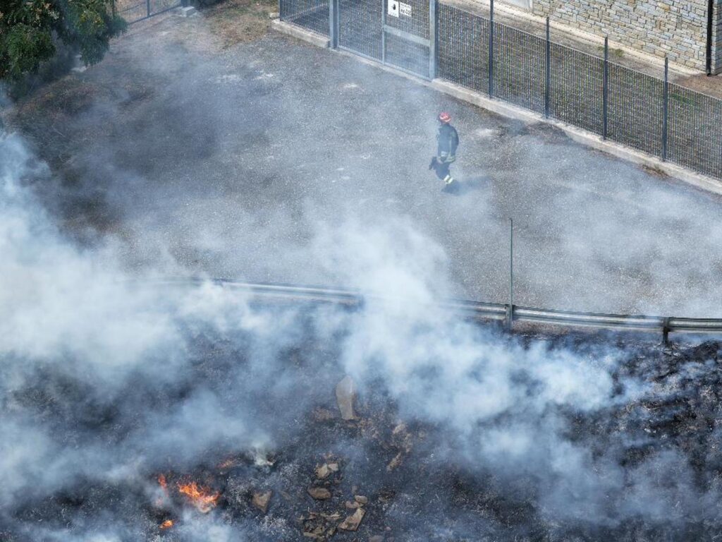 Incendio Regione Borgnalle Aosta