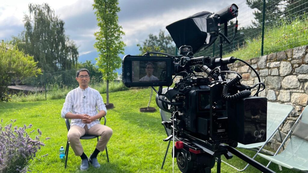 Le riprese della tv coreana a Chul Kyu Andrea Peloso