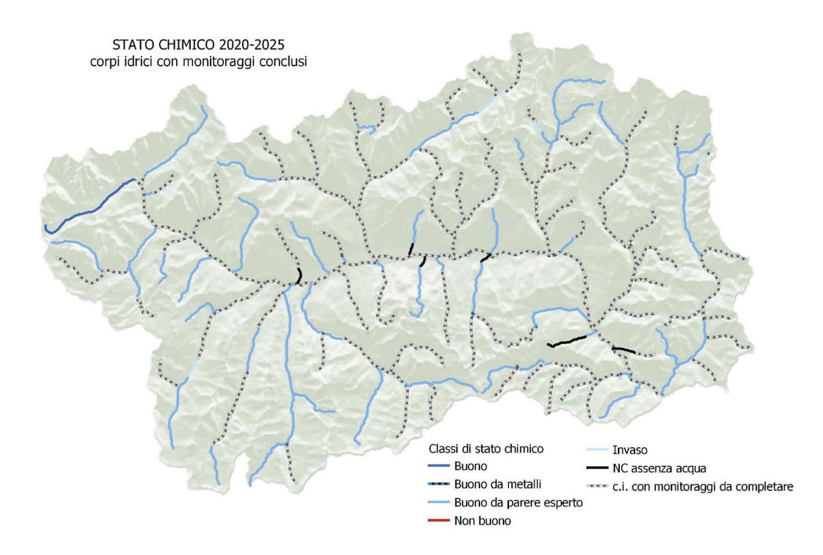 Lo stato chimico dei torrenti