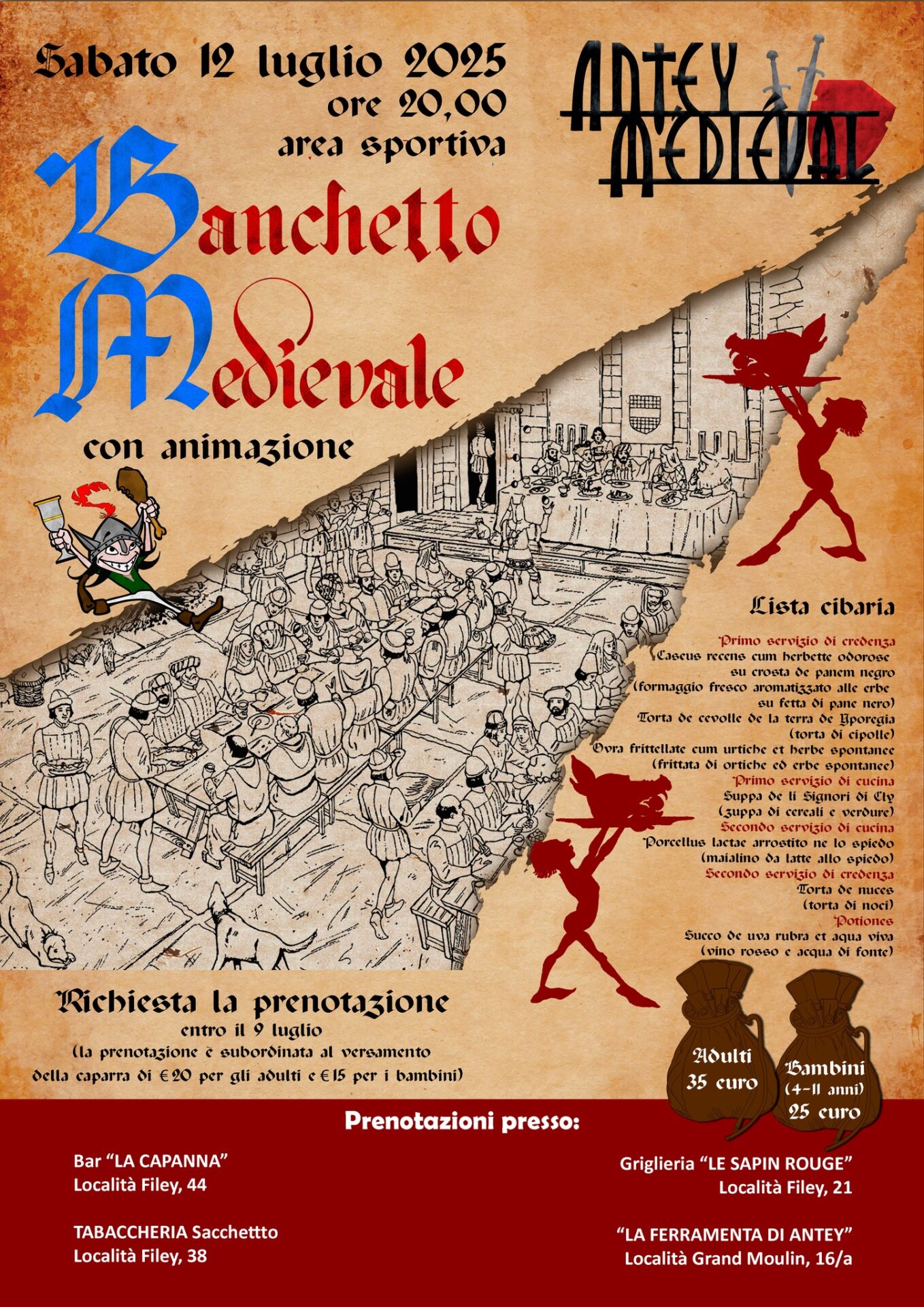Medieval Antey locandina banchetto