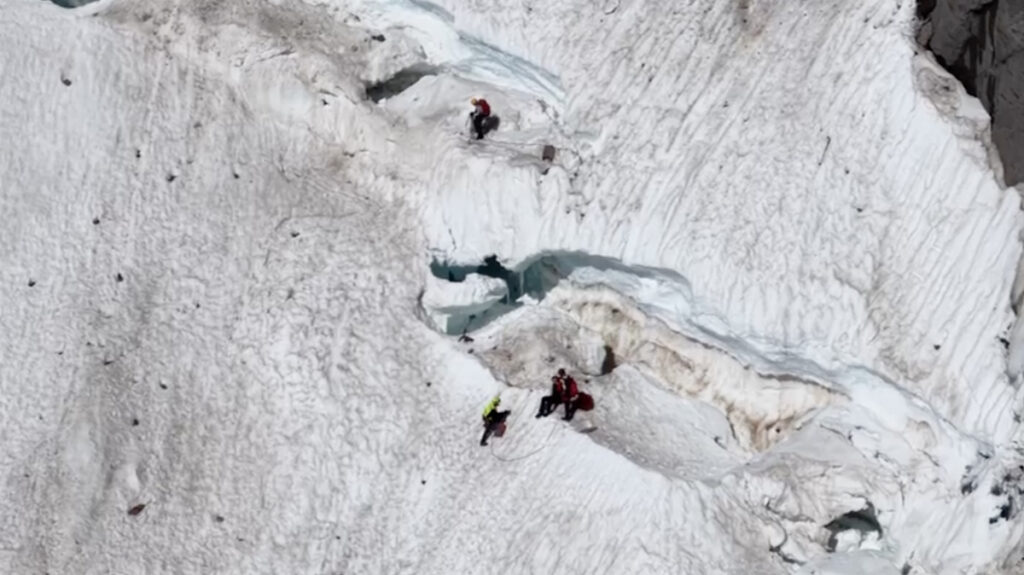 Alpinisti caduti piramide Vincent