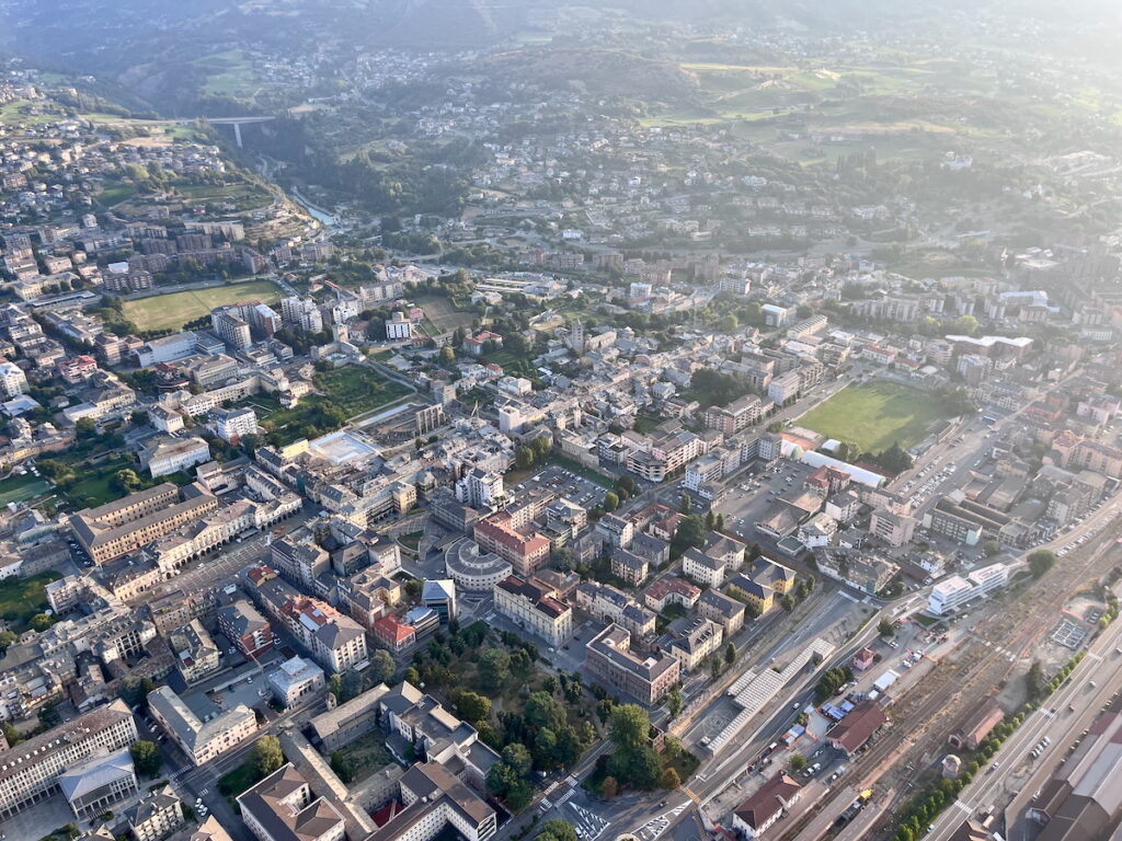 Aosta dall'alto