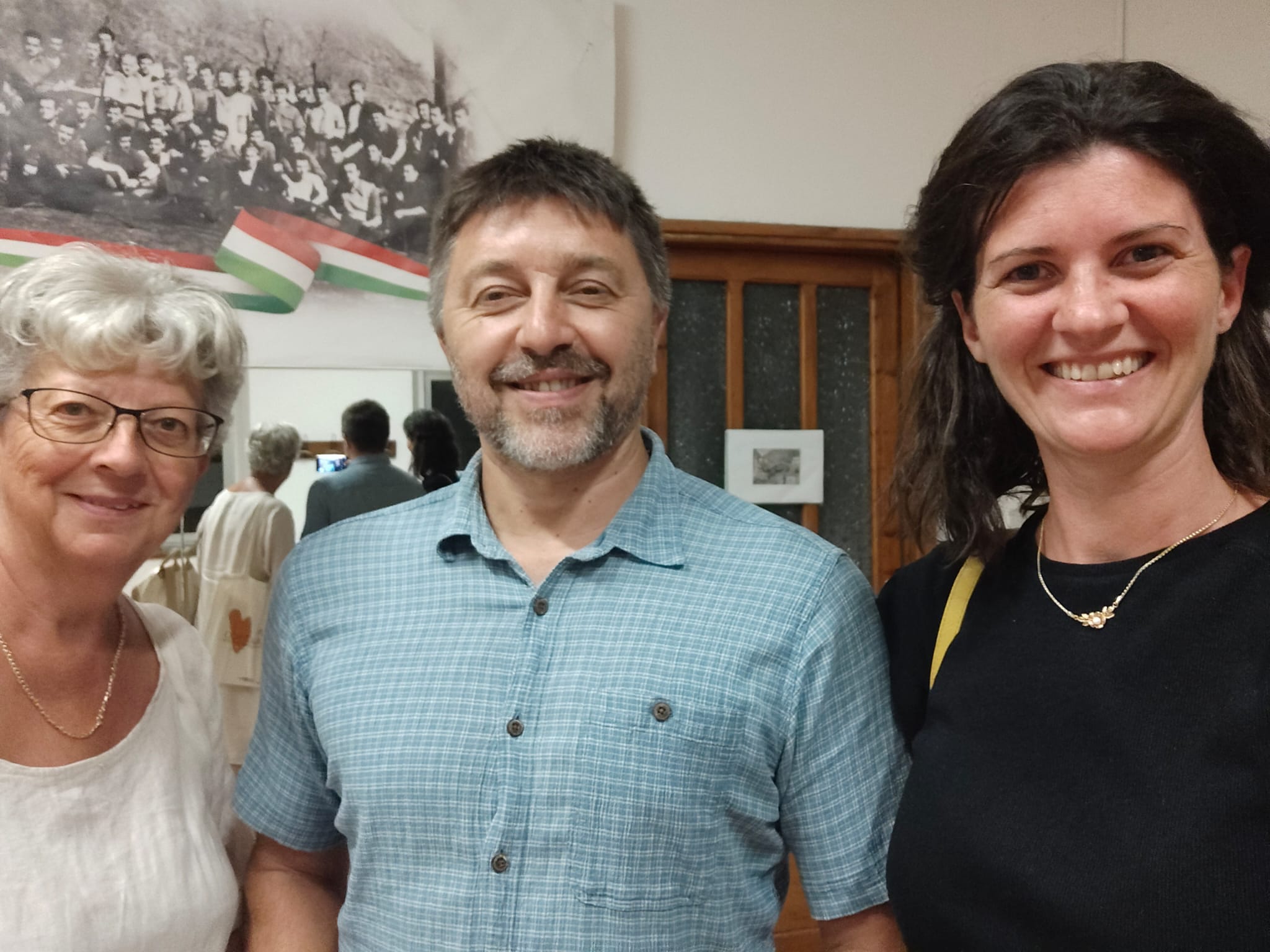 Elezioni comunali a Pont Saint Martin da sx Cleta Yeuillaz Patrick Casalatina e Michela Herera