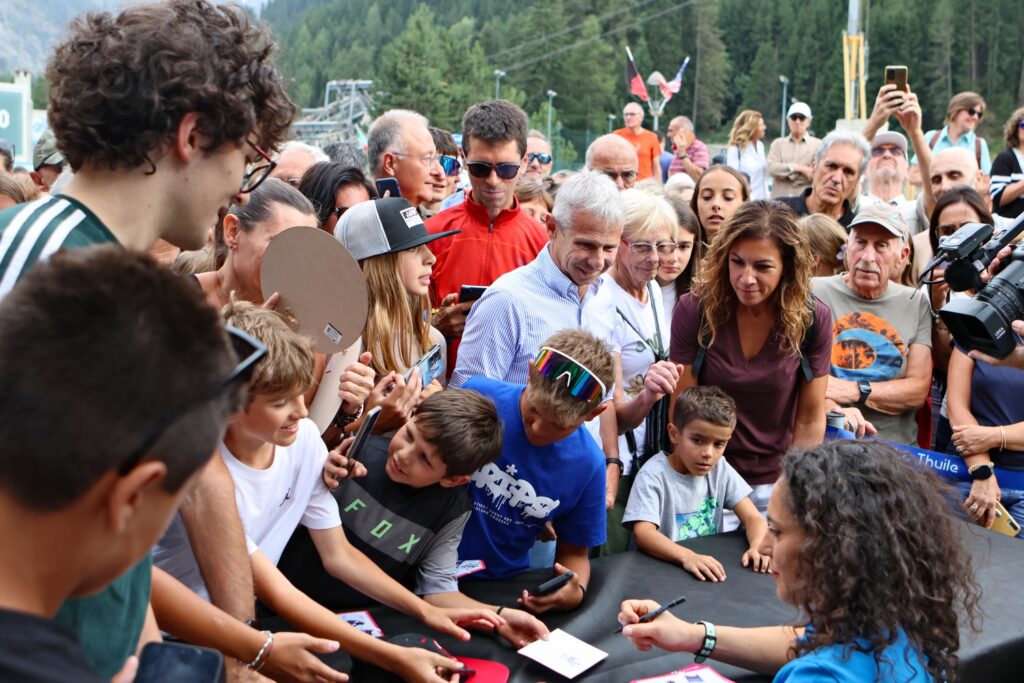 La Thuile piazzetta Menel Federica Brignone