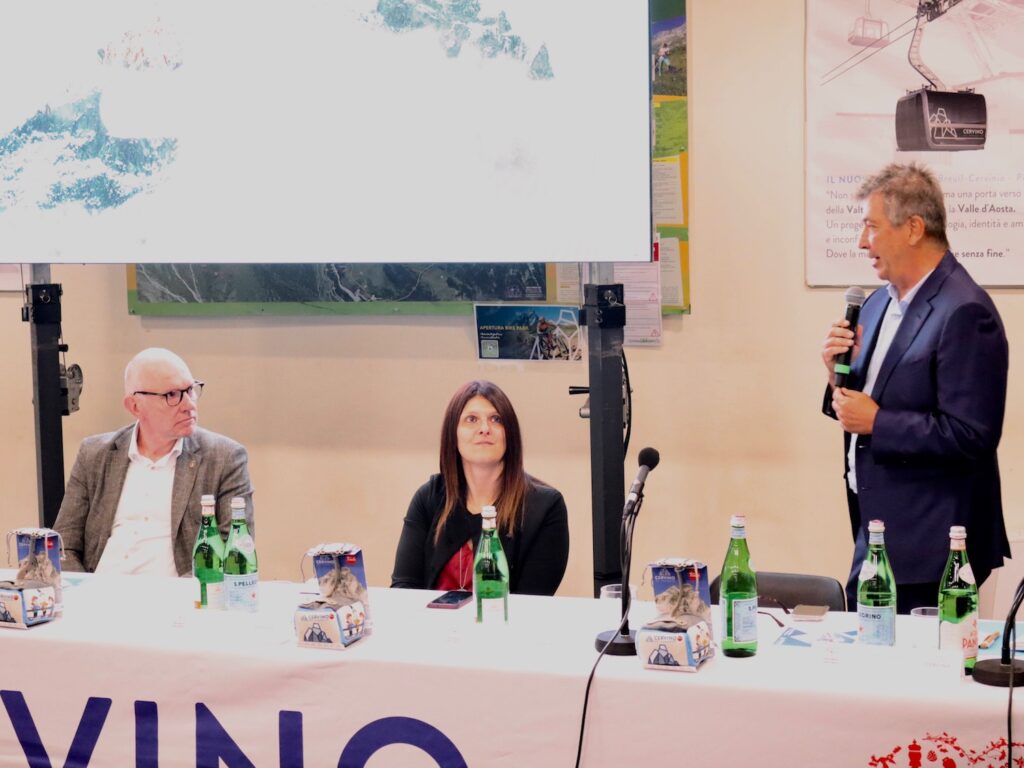 Presidente della Regione, Sindaca di Valtournenche e Presidente della Cervino Spa - Presentazione Cervino The One. Foto Alice Dufour