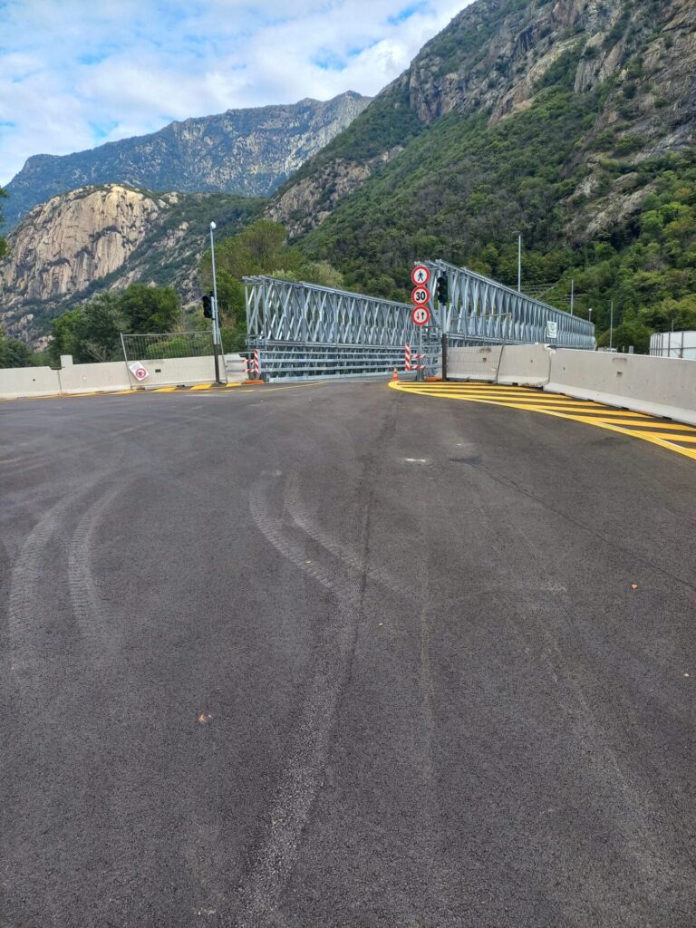 ponte provvisorio Bard e Hone