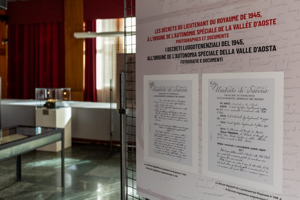 La mostra sui Mostra Decreti Luogotenenziali - Foto Ufficio Stampa Regione Autonoma Valle d