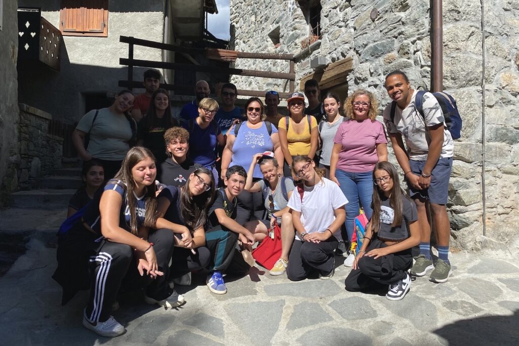 Ragazze e ragazzi del progetto MeTe a Challand-Saint-Victor
