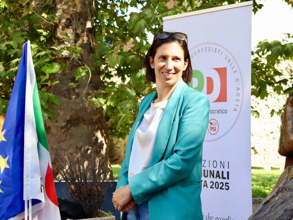 La segretaria del PD Elly Schlein ad Aosta Foto Alice Dufour