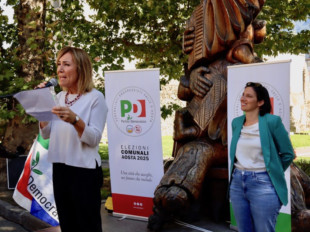 La segretaria del PD Elly Schlein ad Aosta Foto Alice Dufour