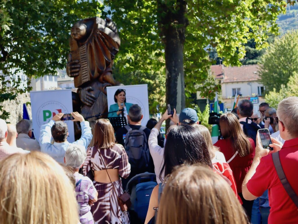 La segretaria del PD Elly Schlein ad Aosta Foto Alice Dufour