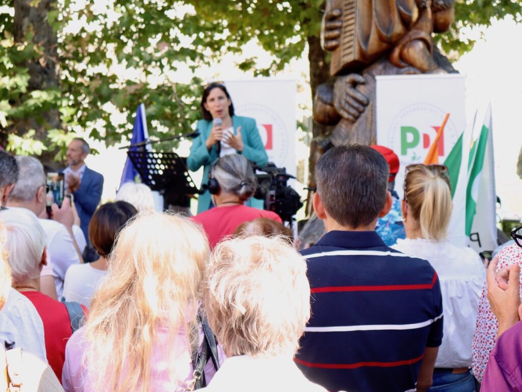 La segretaria del PD Elly Schlein ad Aosta Foto Alice Dufour