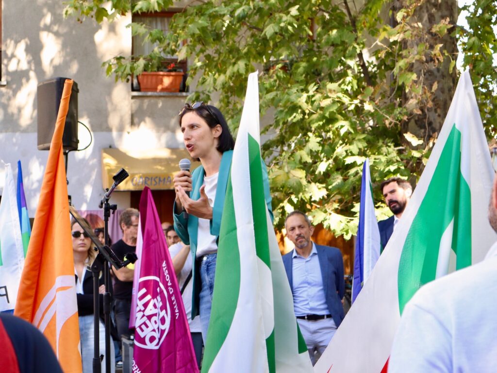 La segretaria del PD Elly Schlein ad Aosta Foto Alice Dufour