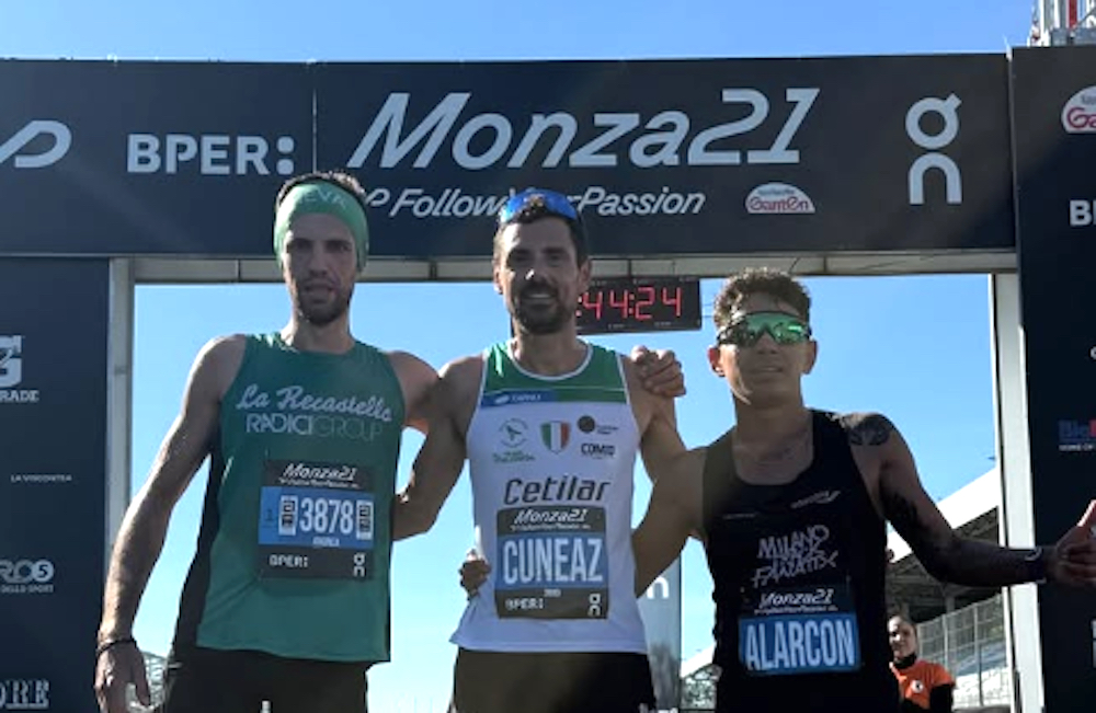 Podio mezza maratona Monza