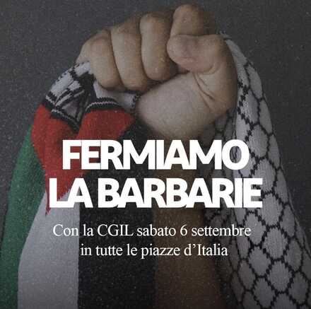 manifestazione Gaza Cgiil