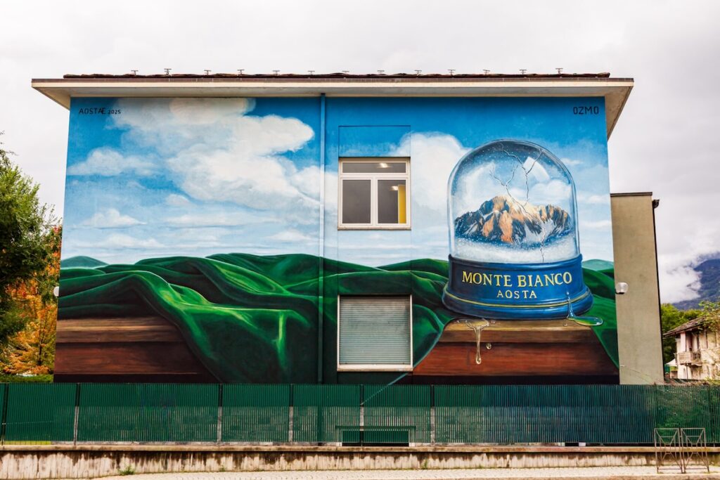 Il murale di Ozmo all'Arco di Augusto - foto di Luca Benedet