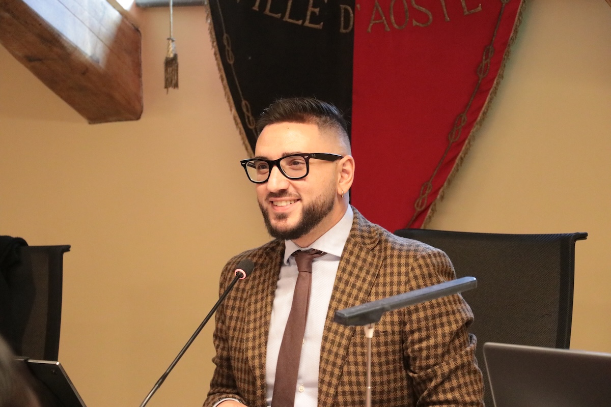 Il presidente del Consiglio comunale di Aosta Samuele Tedesco