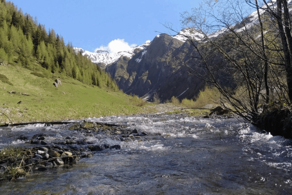 Il torrente Colombaz a Morgex