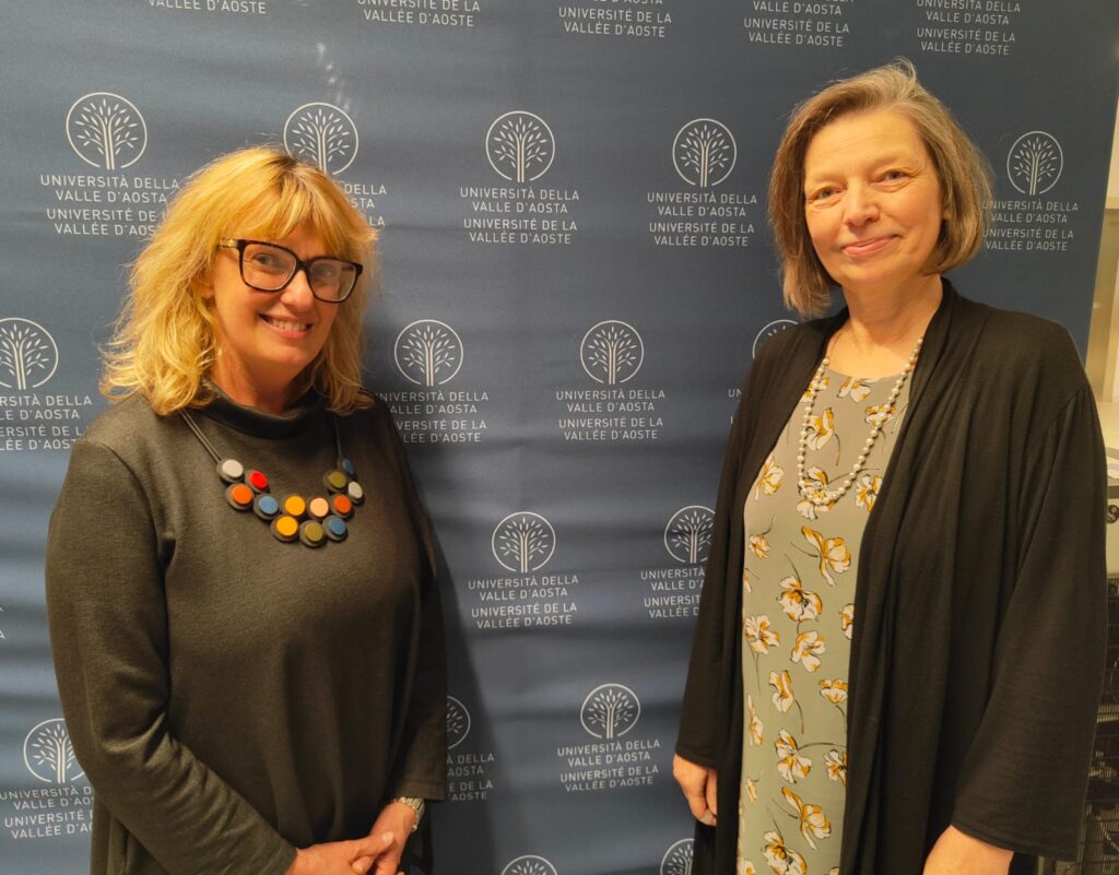 La rettrice Manuela Ceretta e Teresa Grange