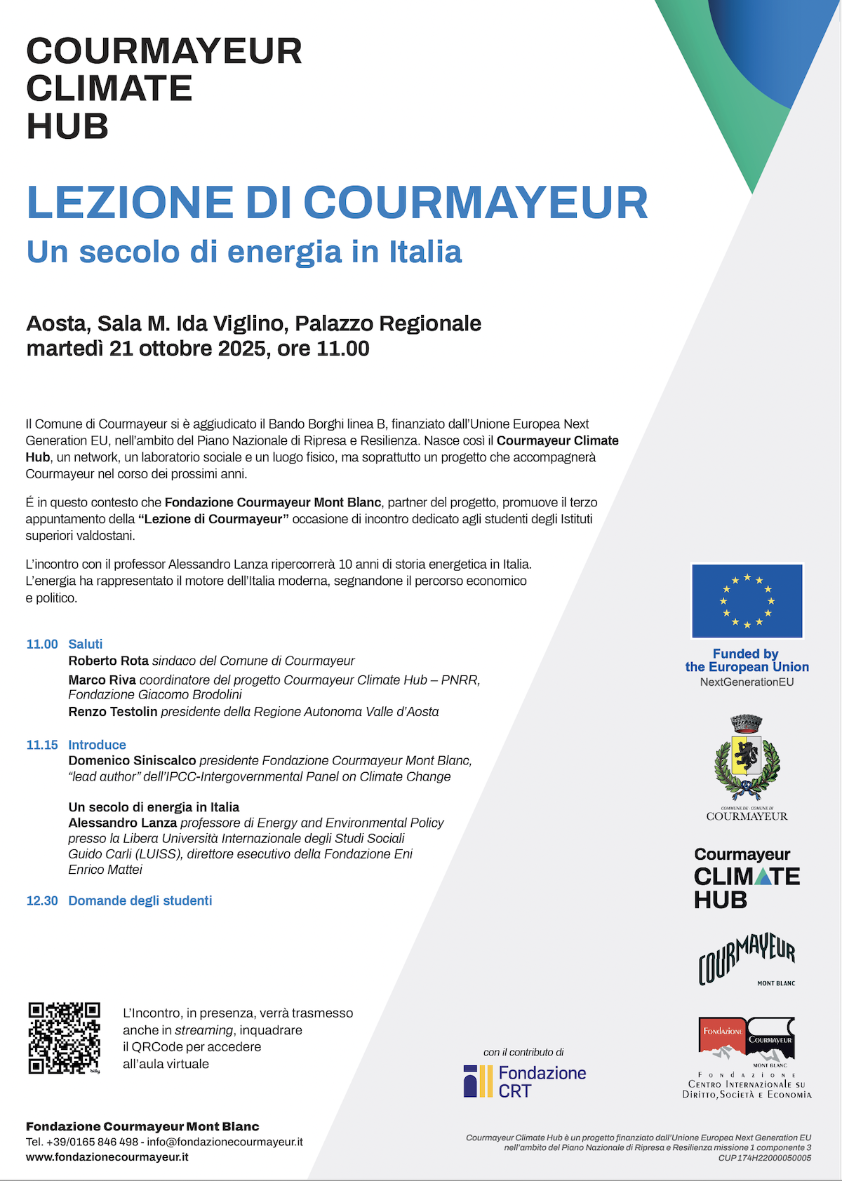 Locandina “Lezione di Courmayeur”
