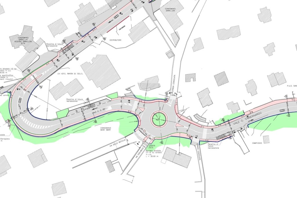 Il progetto della nuova rotonda in regione Saraillon