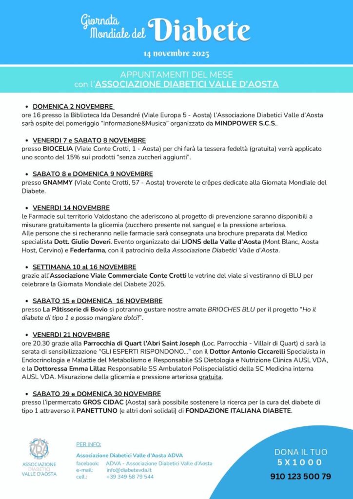 La locandina degli appuntamenti