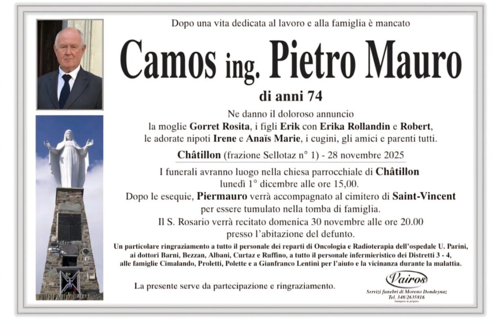 Epigrafe Ing. Pietro Mauro Camos