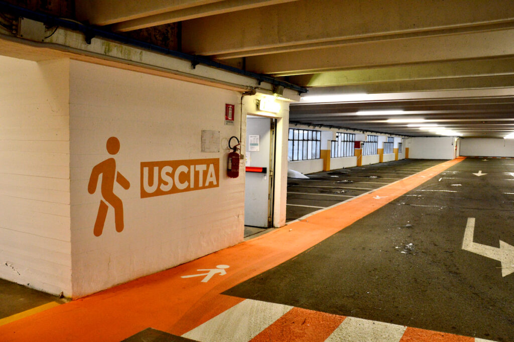 Il parcheggio di viale Monte Bianco a Courmayeur, riqualificato