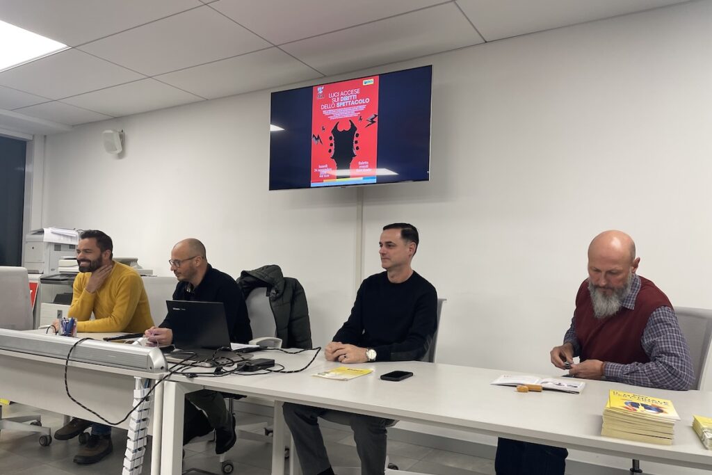 La presentazione della collaborazione tra Savt e la cooperativa Esibirsi. Da sx: Dallara, Albertinelli, Biasin e Enrietti