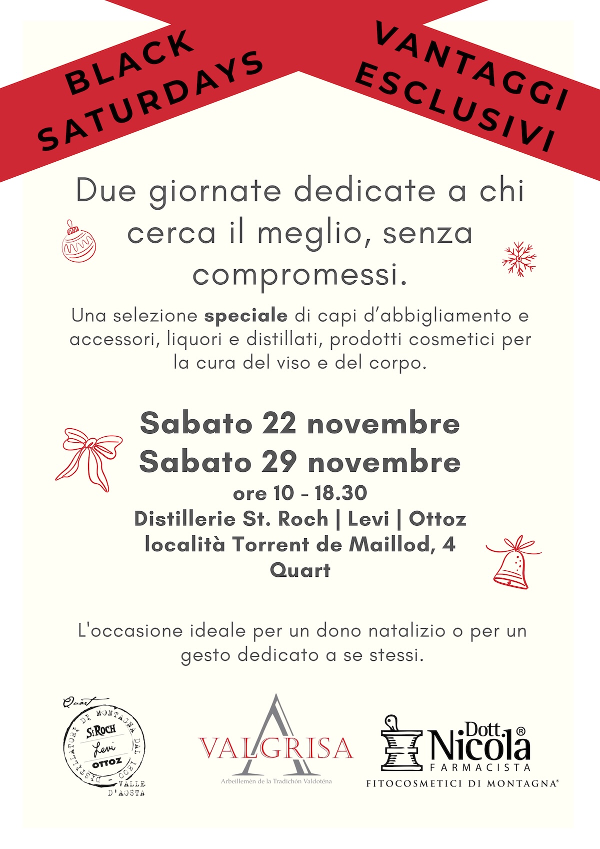 Locandina evento Distillerie St. Roch