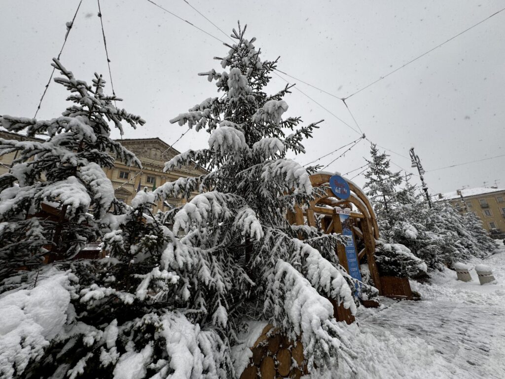 Prima neve ad Aosta novembre