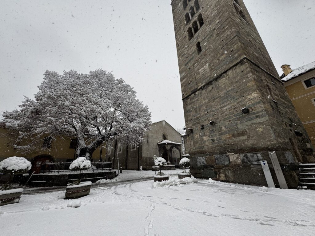 Prima neve ad Aosta novembre