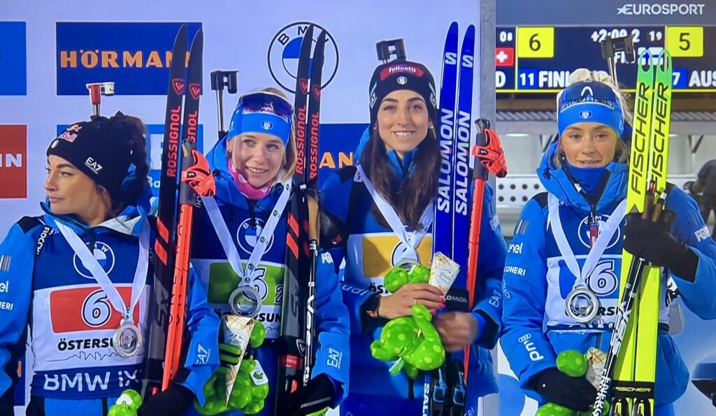Staffetta italiana biathlon secondo posto