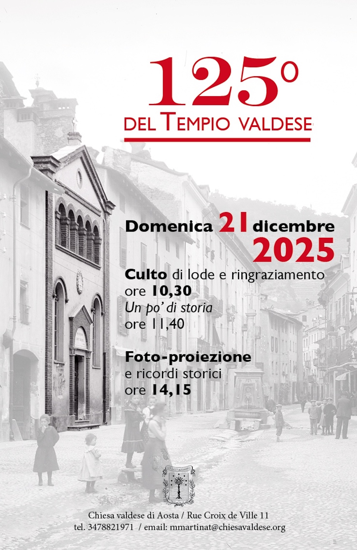 125 anni del Tempio Valdese ad Aosta