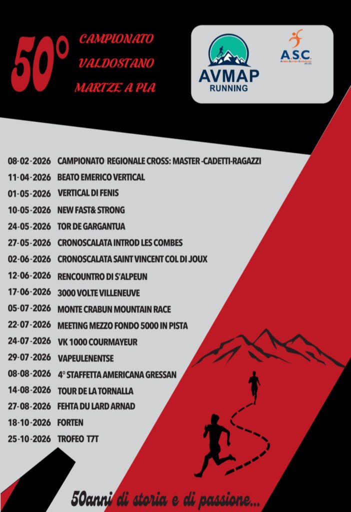 Calendario gare Avmap 2026