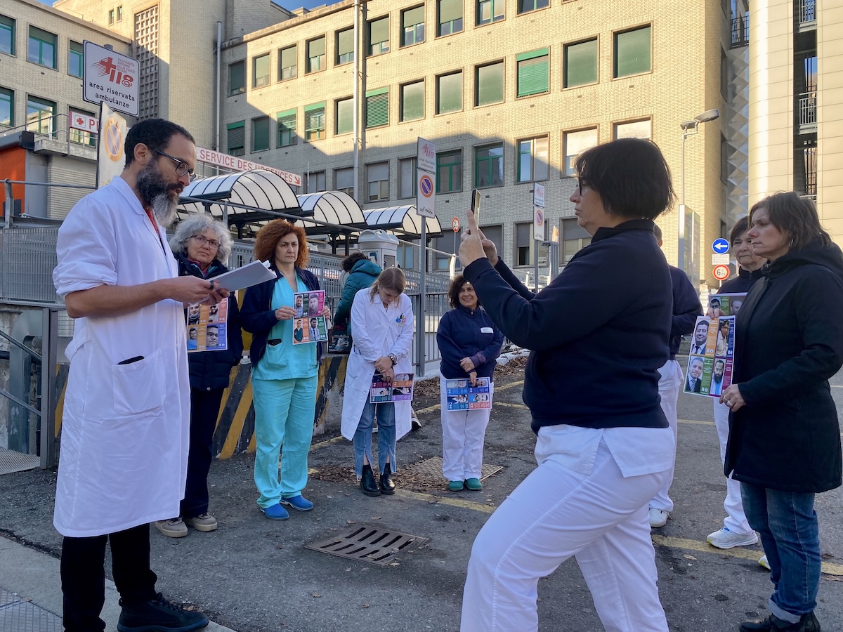 Presidio per Gaza Ospedale Parini - La sanità non si imprigiona