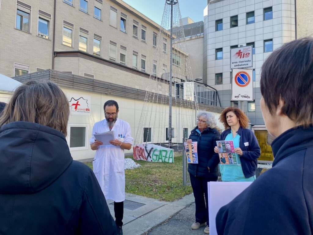 Presidio per Gaza Ospedale Parini - La sanità non si imprigiona
