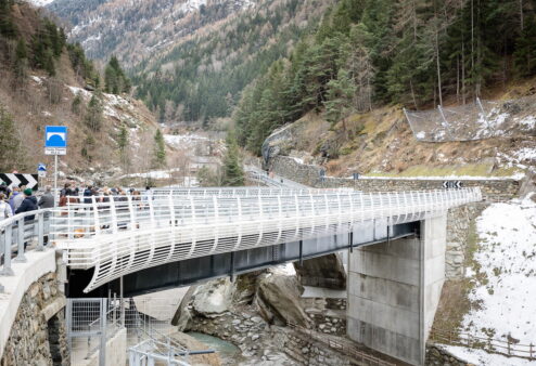 Per due mesi si viaggerà sul ponte di Chevril con il senso unico alternato