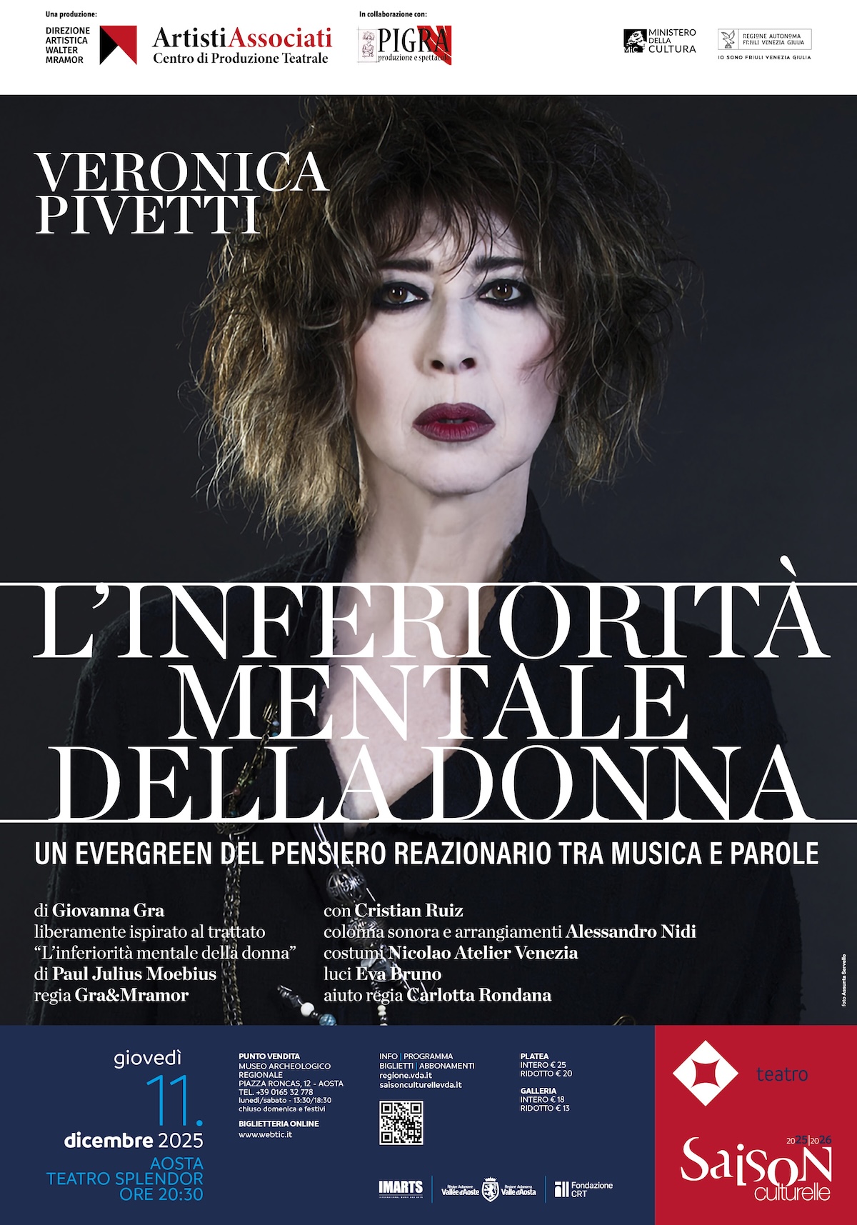 Locandina Veronica Pivetti - L’inferiorità mentale della donna