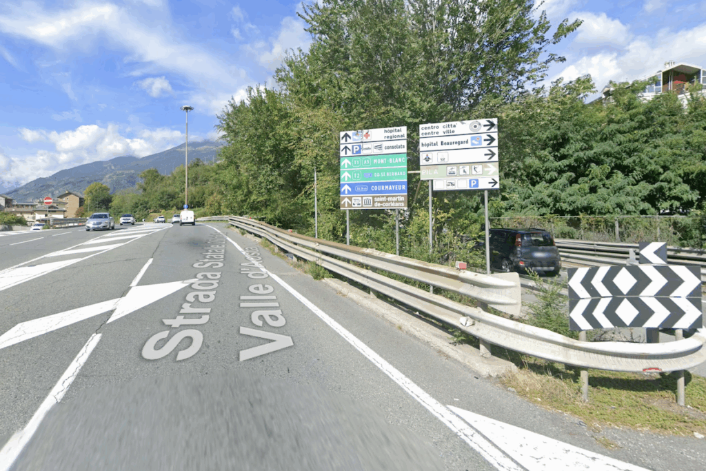 Una parte di via Roma interessata dai lavori