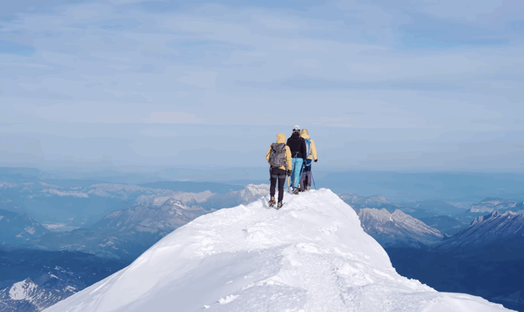 Misurazione cima Monte Bianco