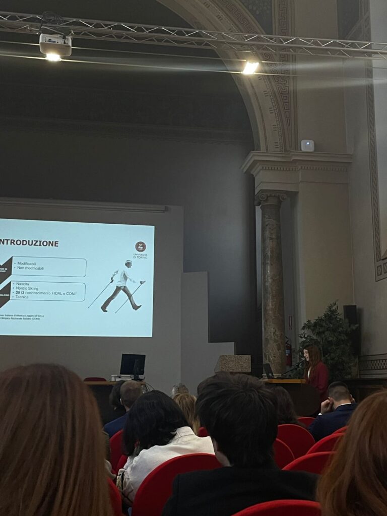 Silvia Degiorgis durante la sua discussione di tesi