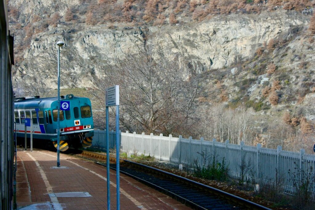 L'ultimo viaggio del treno sulla ferrovia Aosta-Pré-Saint-Didier, nel 2015