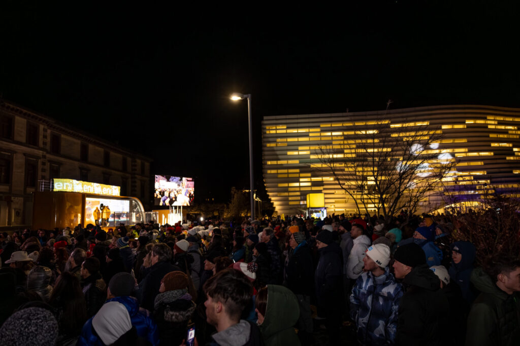 Accensione bracere olimpico Aosta