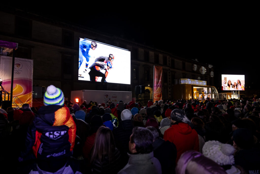 Accensione bracere olimpico Aosta