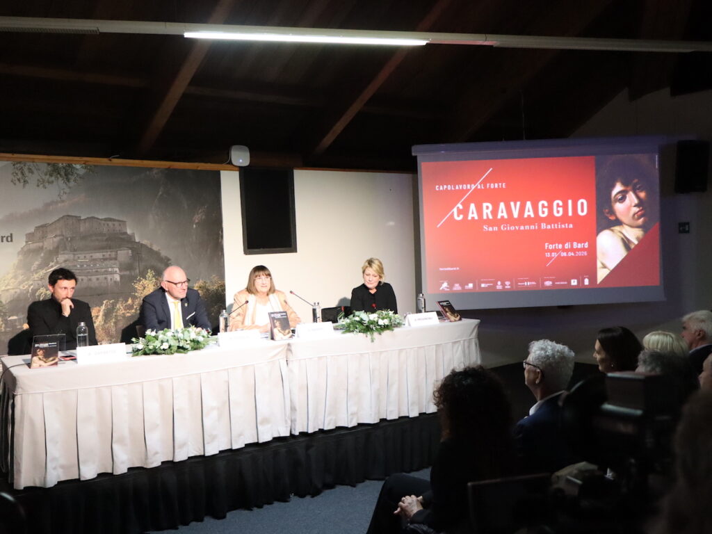 Andrea Garbetta Renzo Testolin Ornella Badéry e Barbara Provinciali (da sx a dx) Ventennale Forte di Bard Foto Alice Dufour