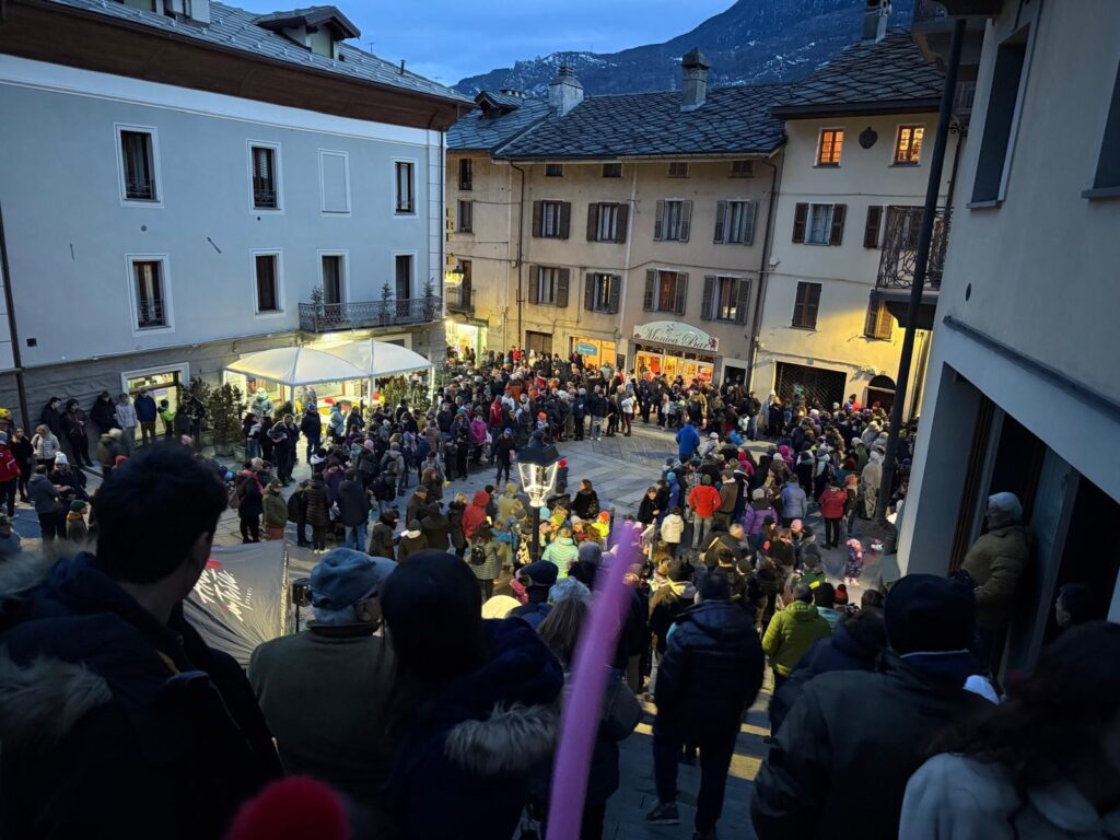 Arrivo della fiamma a Chatillon Foto di Alice Dufour