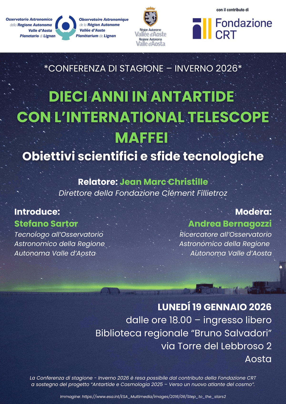 L’International Telescope Maffei in Antartide - conferenza