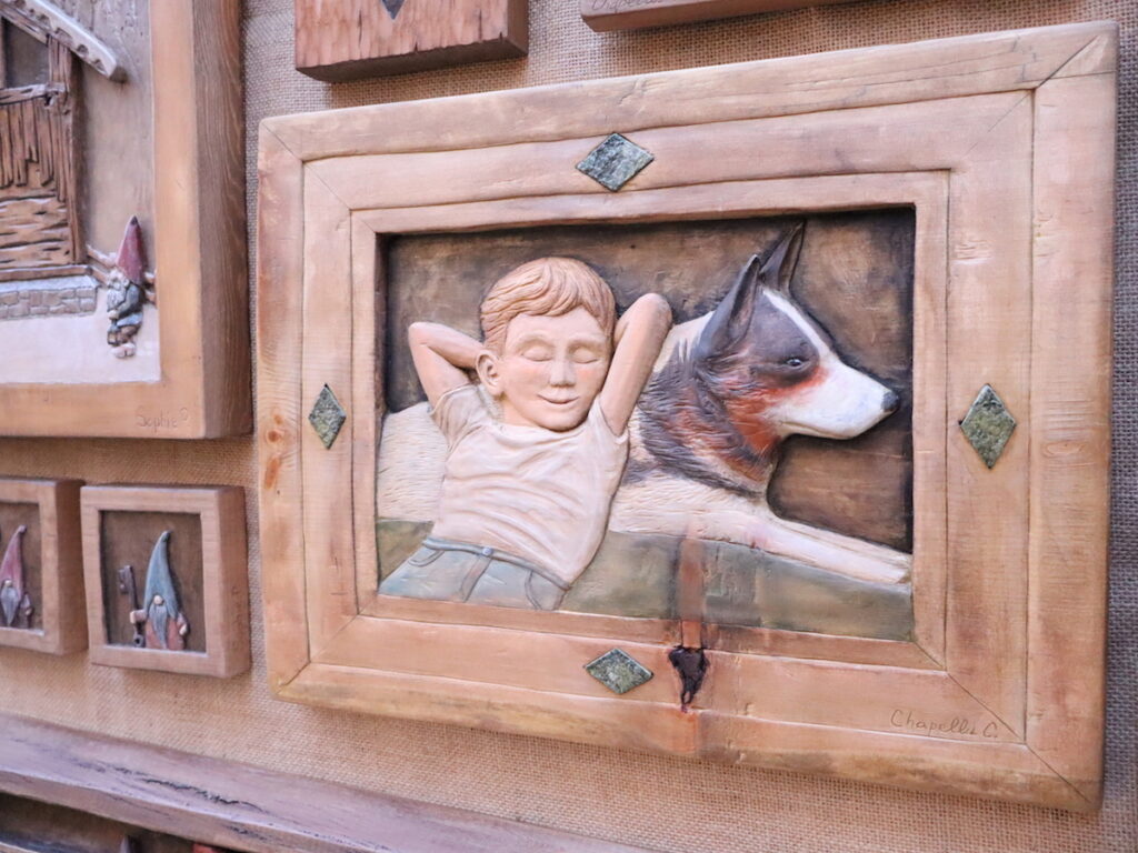 L'opera di Chantal Chapellu - Fiera di Sant'Orso Foto Alice Dufour