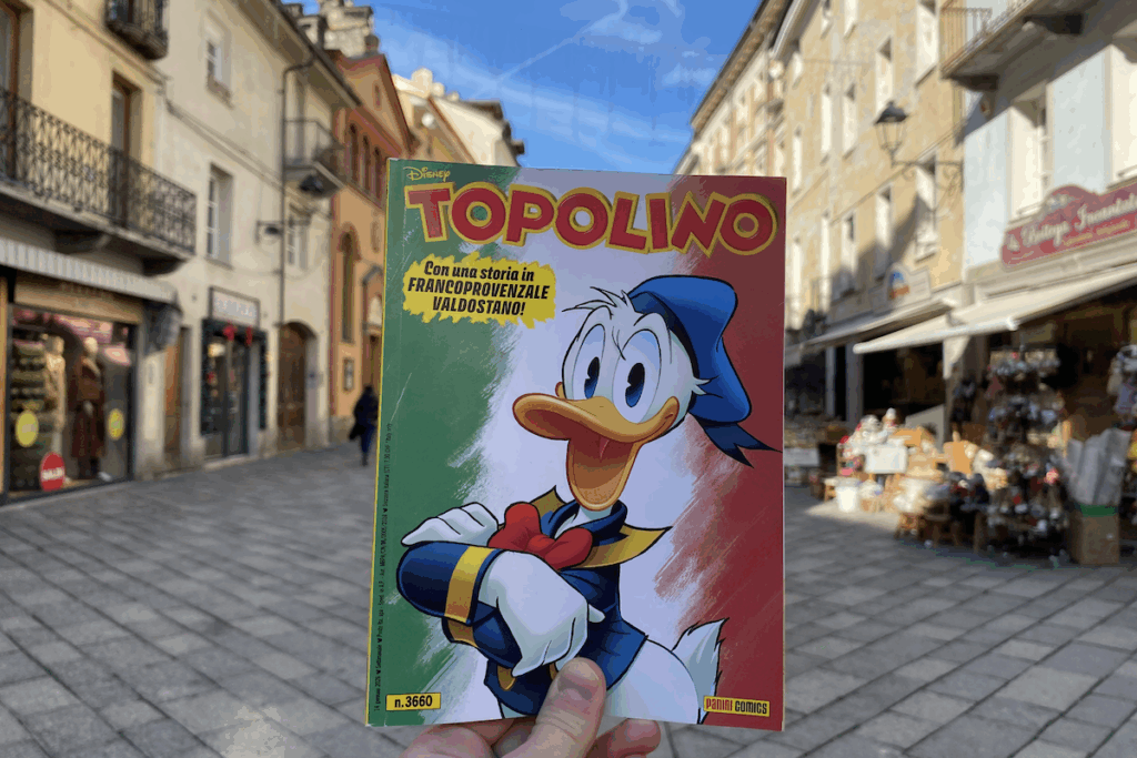 Topolino numero 3660 con la storia in patois